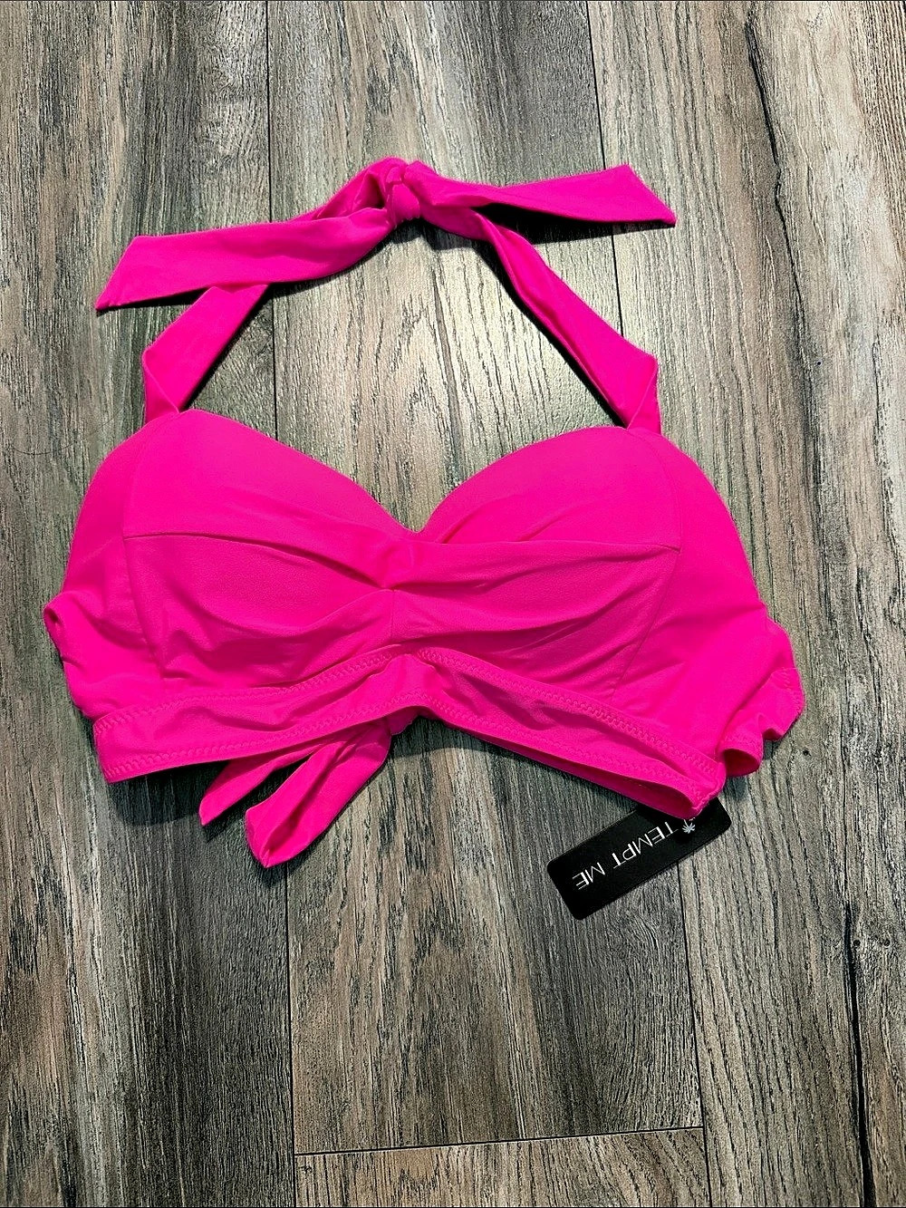 Tempt Me Pink Bikini Top Size Medium NWT
